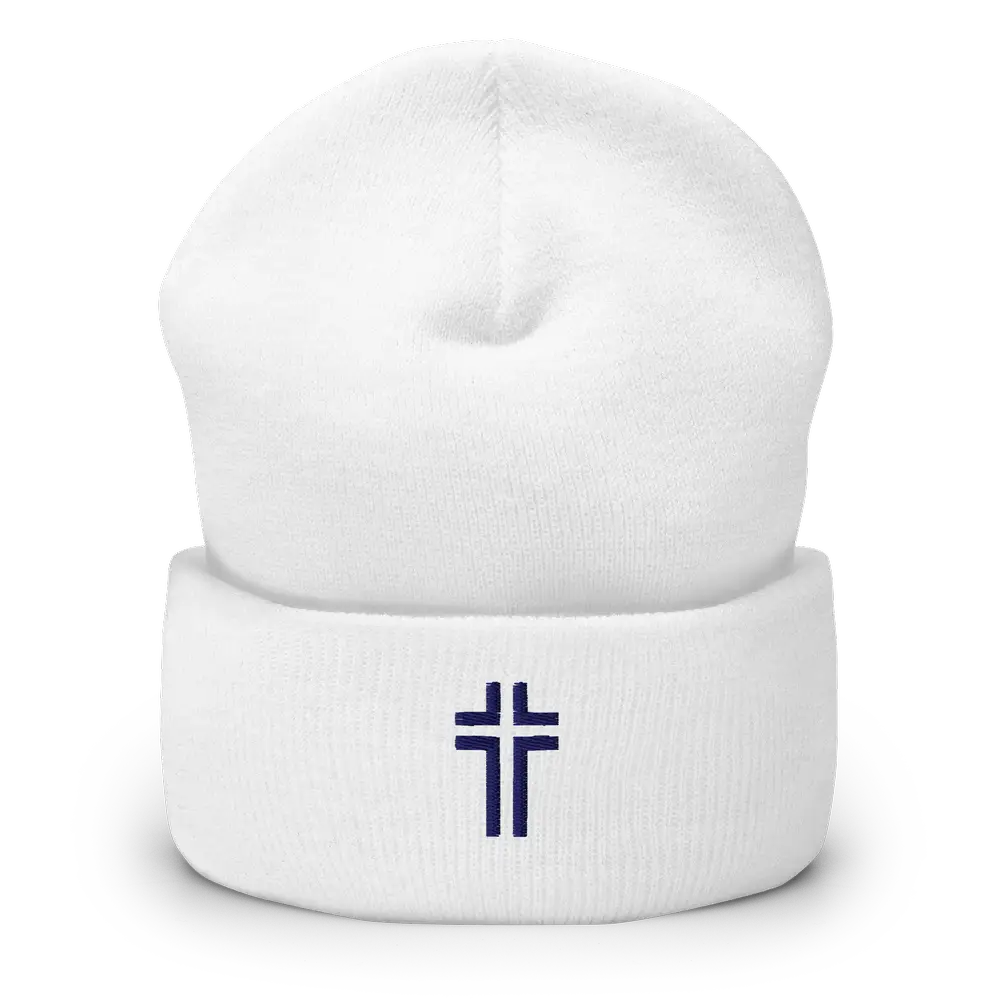 The Embroidered Cross Beanie | Apostles Unlimited