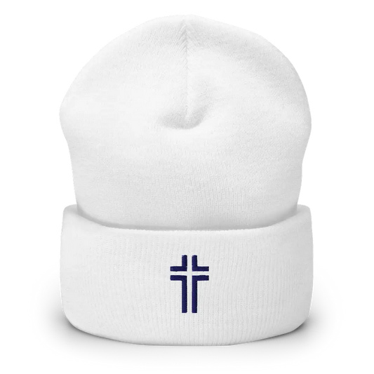 The Embroidered Cross Beanie | Apostles Unlimited