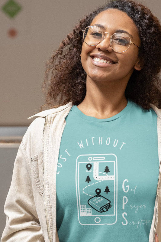 Women's Relaxed GPS (God Prayer Scripture) T-Shirt | Christian Clothing | Faith-Based Apparel