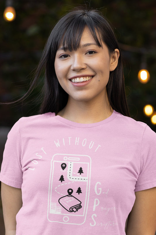 Women's Relaxed GPS (God Prayer Scripture) T-Shirt | Christian Clothing | Faith-Based Apparel