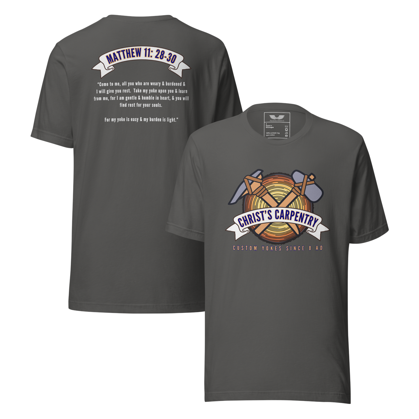 Christ’s Carpentry T-Shirt | Christian Clothing | Faith-Based Apparel (Limited Edition)