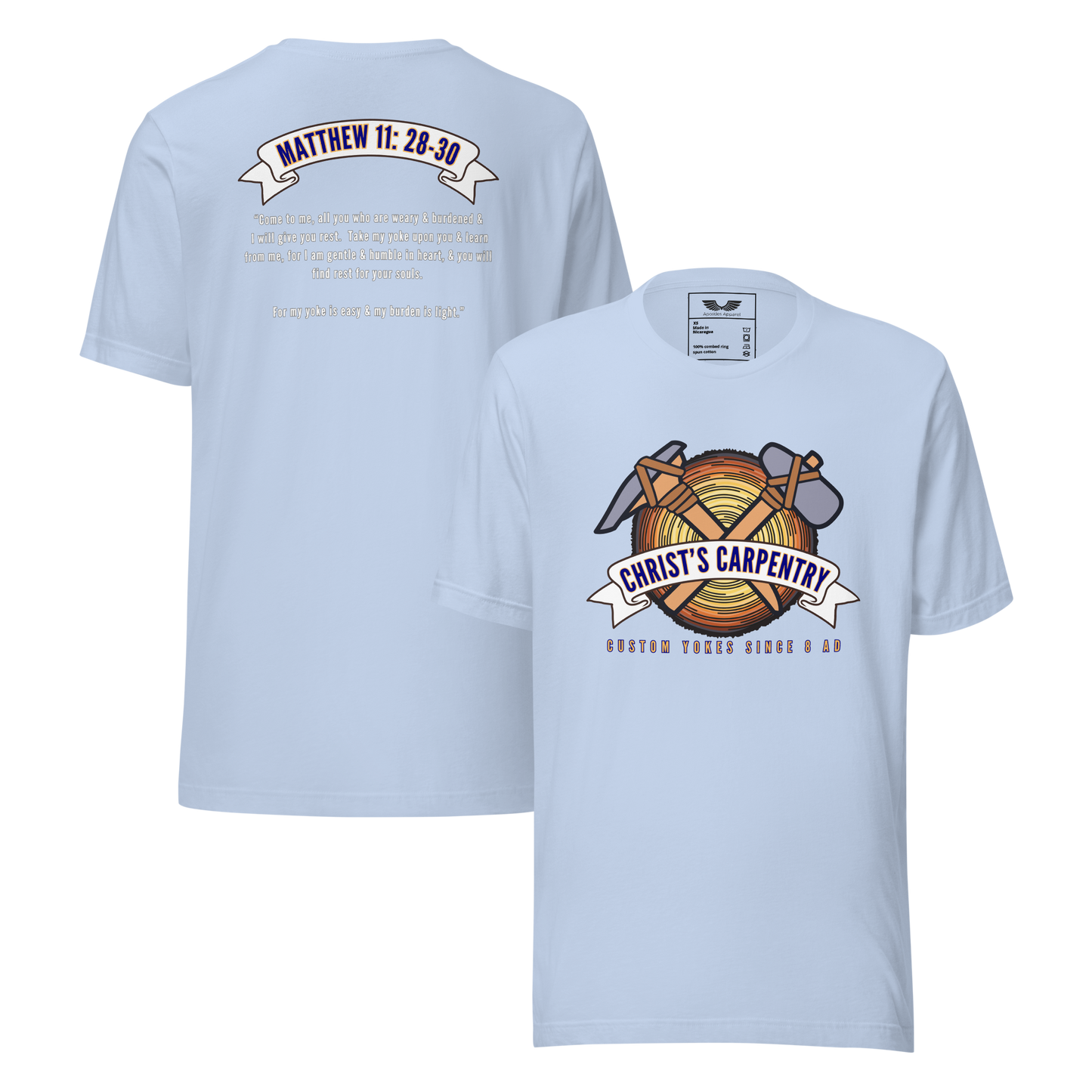 Christ’s Carpentry T-Shirt | Christian Clothing | Faith-Based Apparel (Limited Edition)