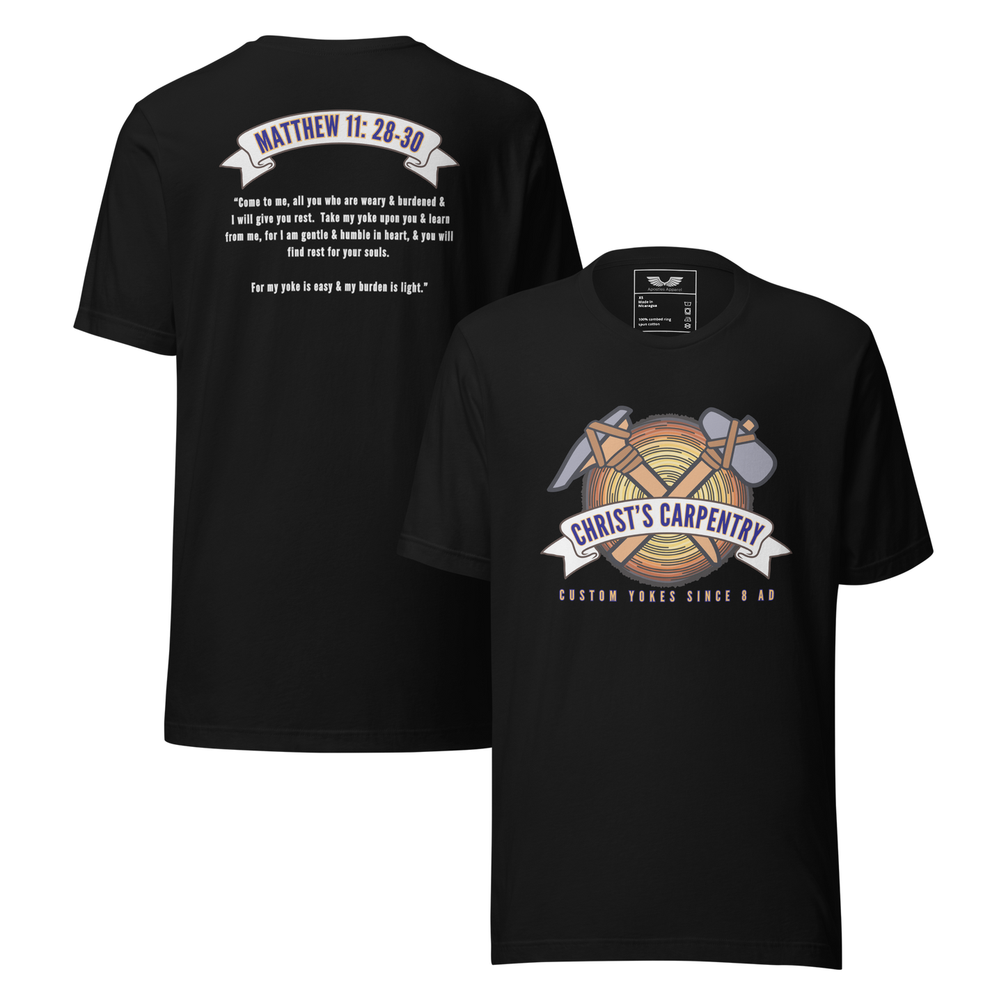 Christ’s Carpentry T-Shirt | Christian Clothing | Faith-Based Apparel (Limited Edition)