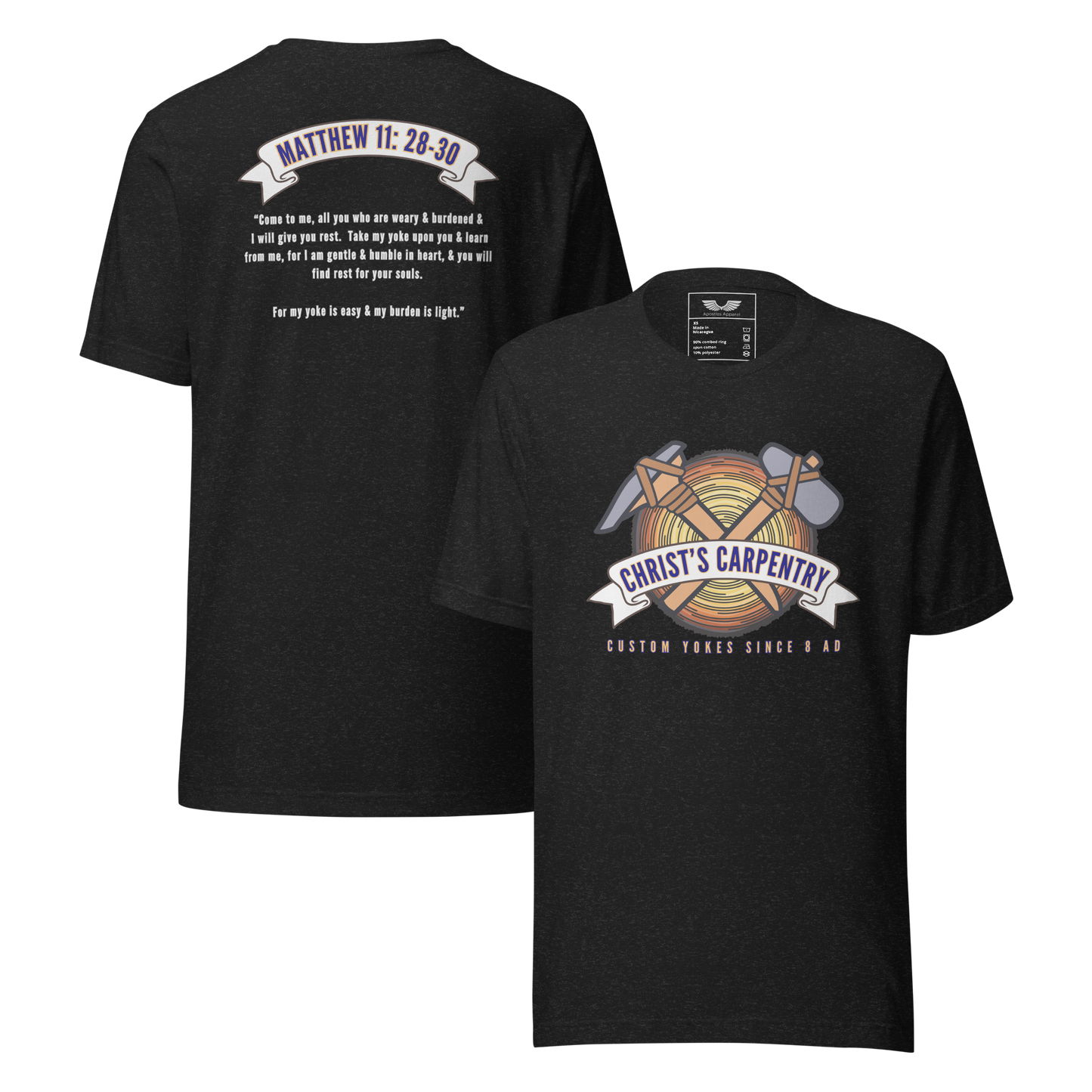 Christ’s Carpentry T-Shirt | Christian Clothing | Faith-Based Apparel (Limited Edition)