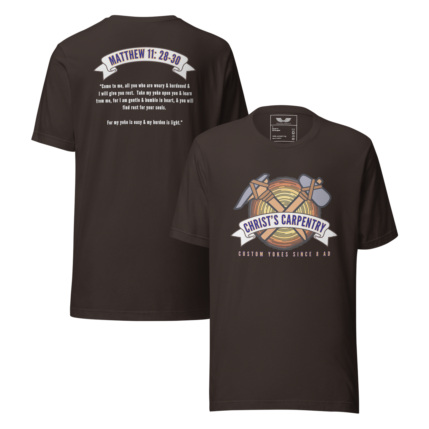 Christ’s Carpentry T-Shirt | Christian Clothing | Faith-Based Apparel (Limited Edition)