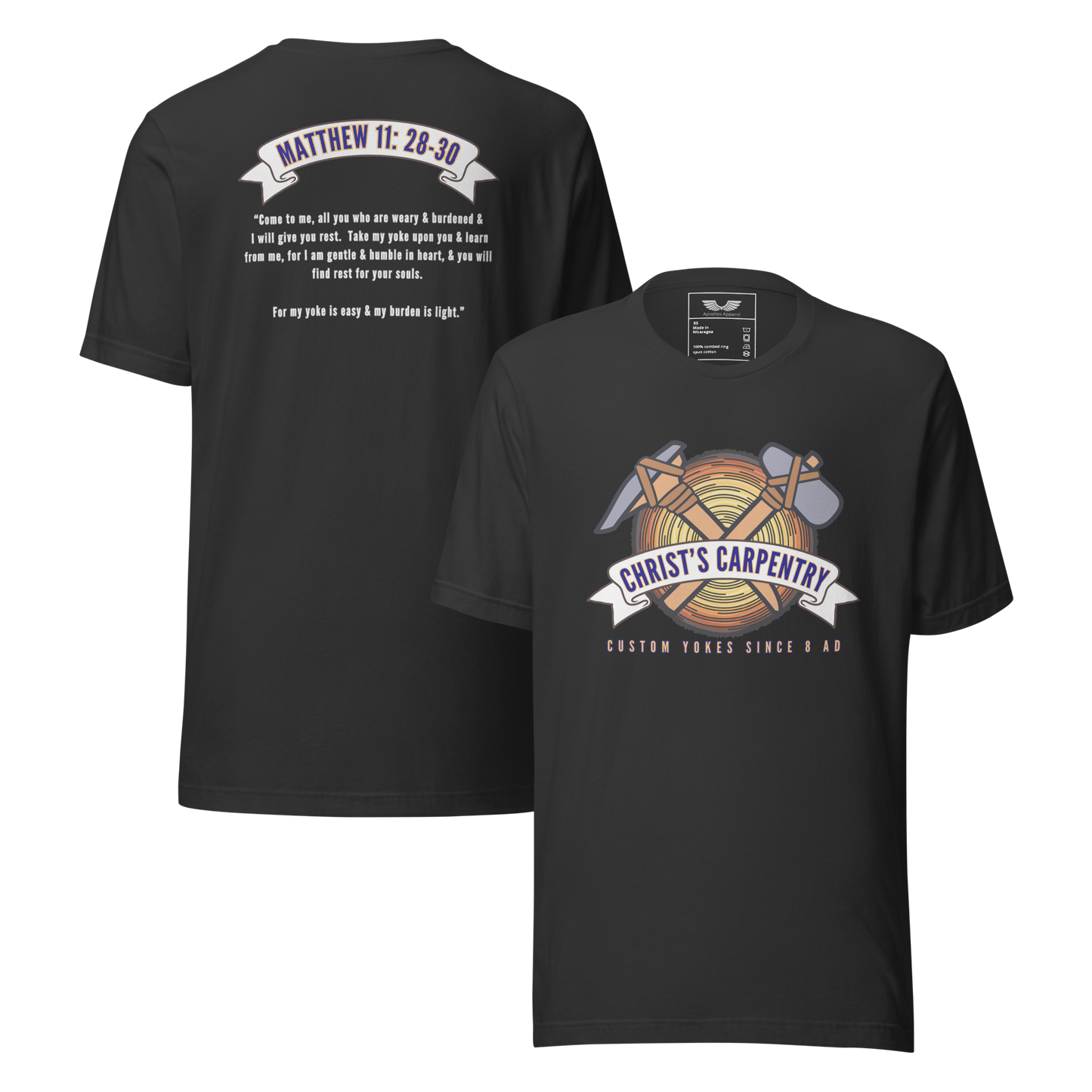 Christ’s Carpentry T-Shirt | Christian Clothing | Faith-Based Apparel (Limited Edition)