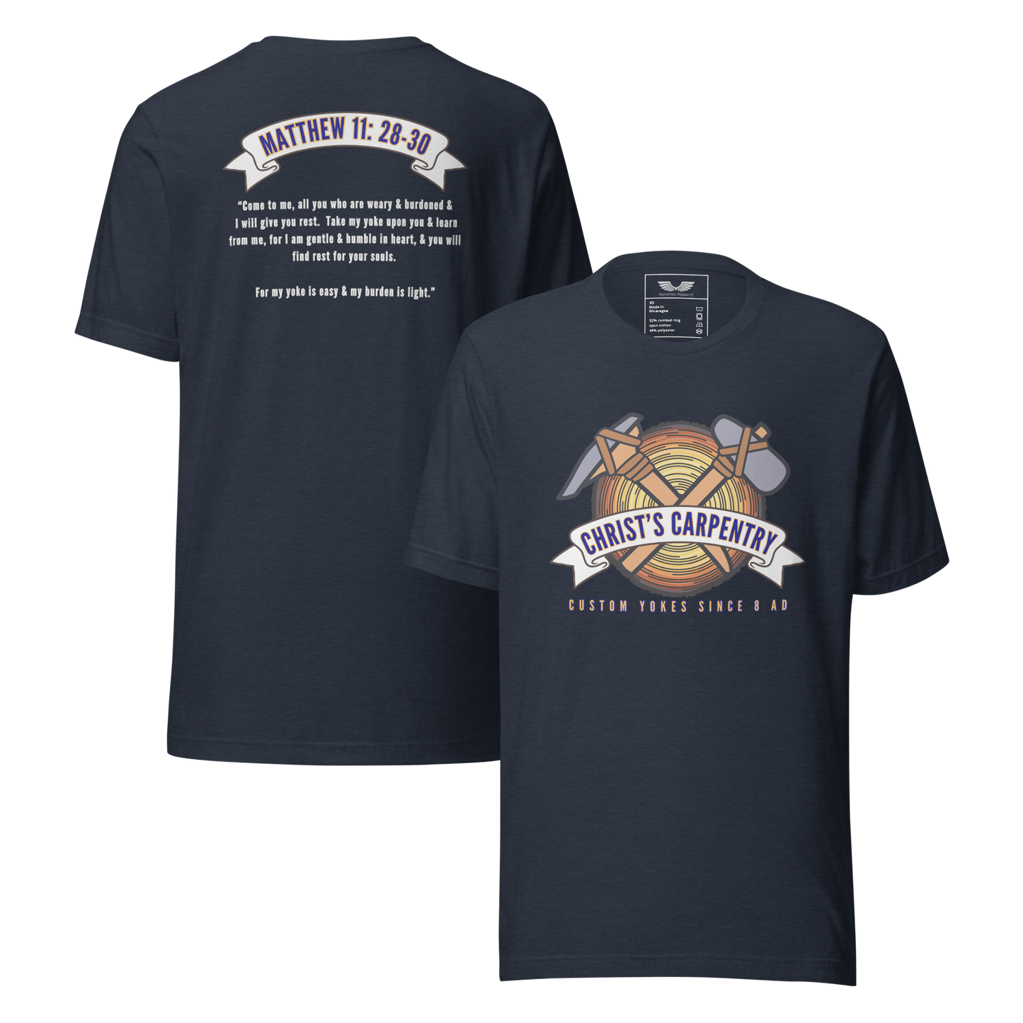 Christ’s Carpentry T-Shirt | Christian Clothing | Faith-Based Apparel (Limited Edition)