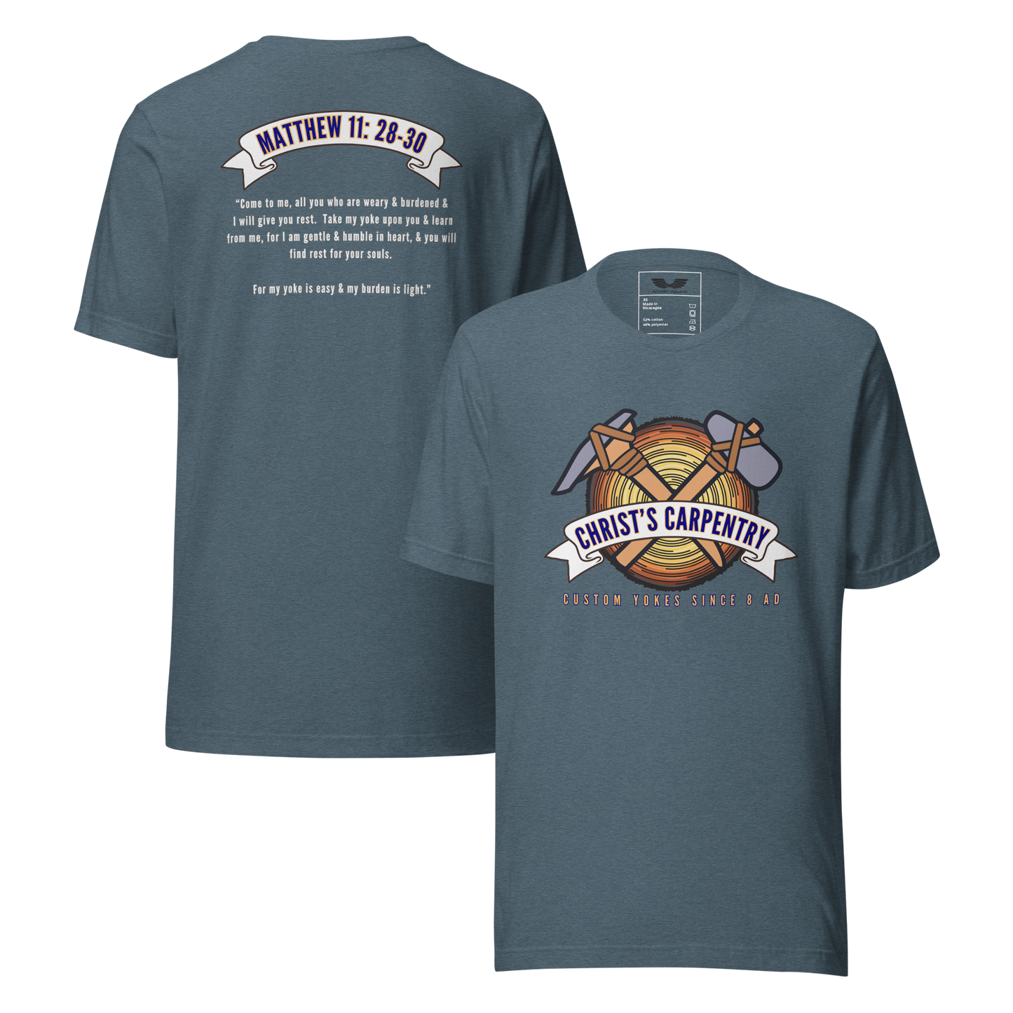Christ’s Carpentry T-Shirt | Christian Clothing | Faith-Based Apparel (Limited Edition)
