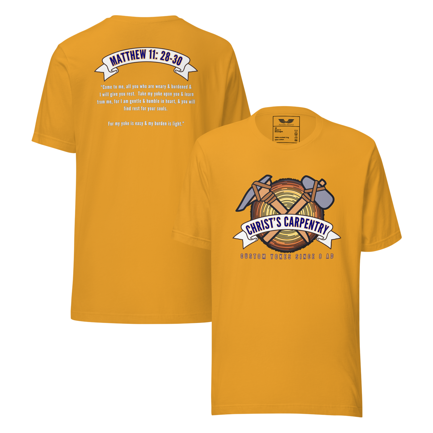 Christ’s Carpentry T-Shirt | Christian Clothing | Faith-Based Apparel (Limited Edition)