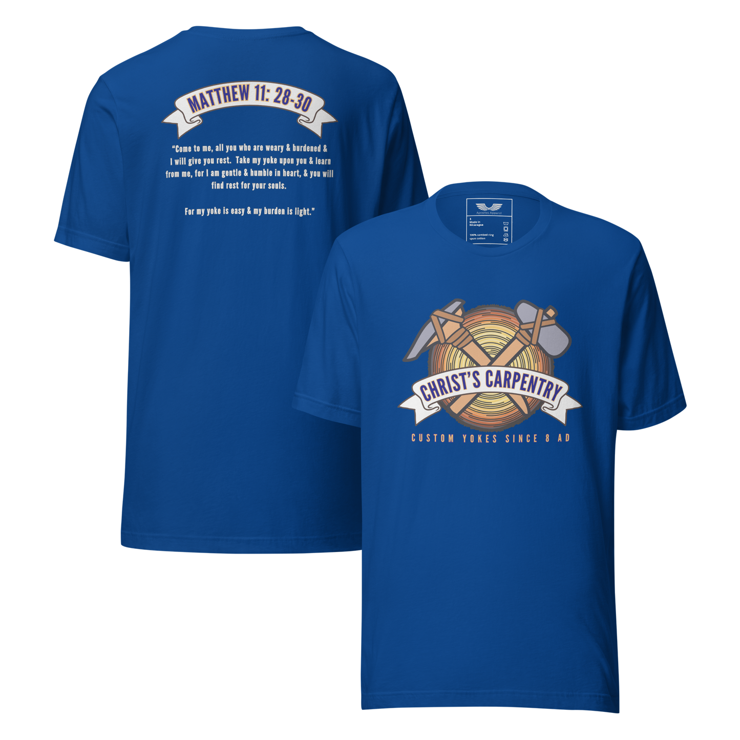 Christ’s Carpentry T-Shirt | Christian Clothing | Faith-Based Apparel (Limited Edition)