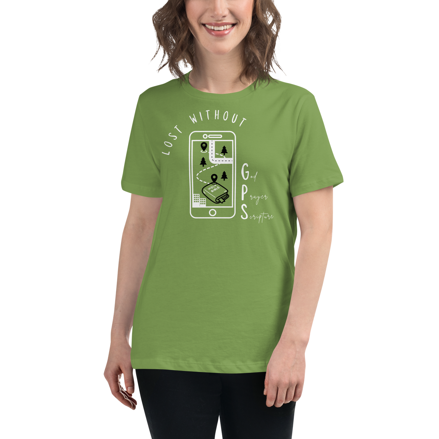 Women's Relaxed GPS (God Prayer Scripture) T-Shirt | Christian Clothing | Faith-Based Apparel