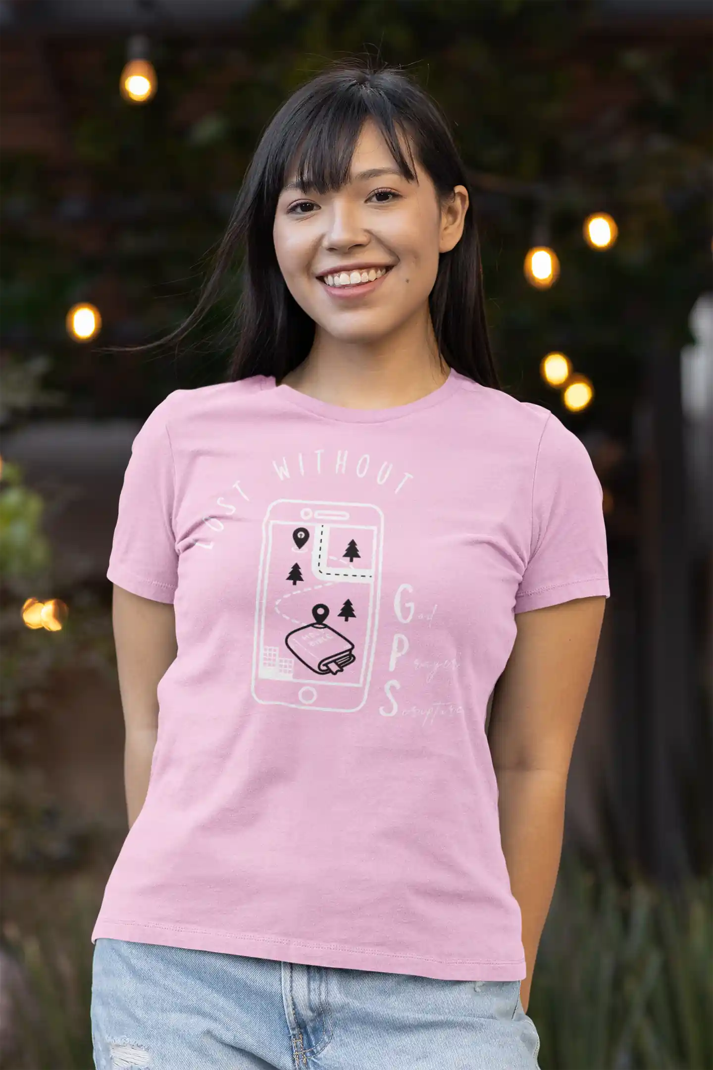 Women's Relaxed GPS (God Prayer Scripture) T-Shirt | Christian Clothing | Faith-Based Apparel