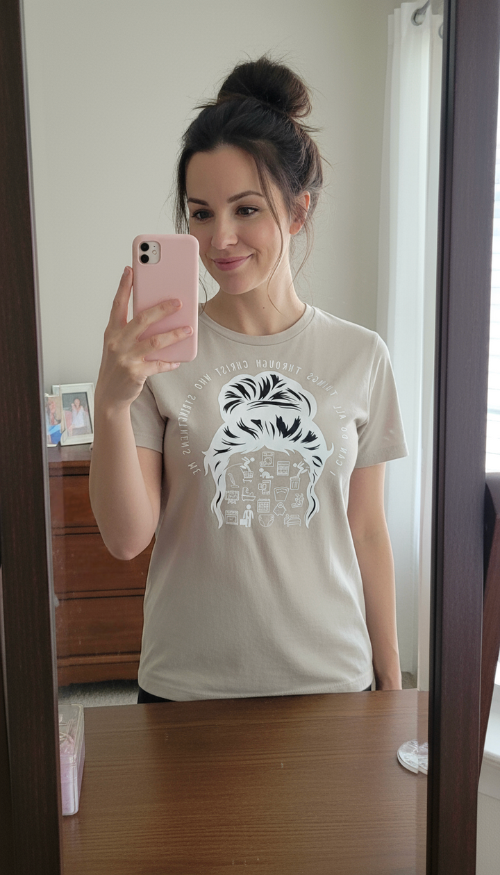 Women’s “Mom Can Do All Things” T-Shirt: Wear Faith, Save Lives (Limited Edition)