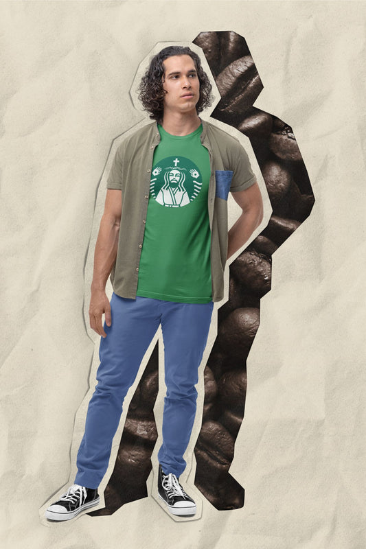 Coffee Jesus T-Shirt | Christian Clothing | Faith-Based Apparel