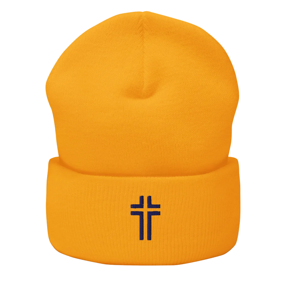 The Embroidered Cross Beanie | Apostles Unlimited