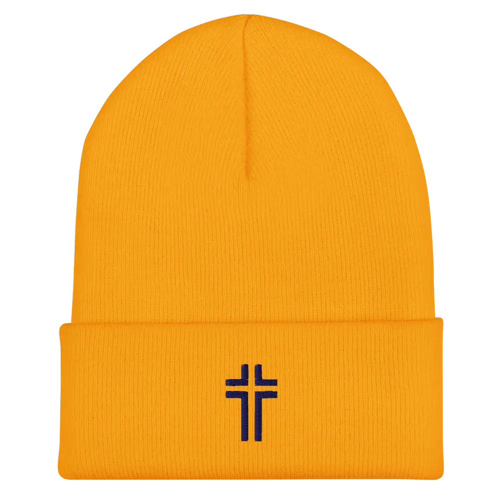 The Embroidered Cross Beanie | Apostles Unlimited