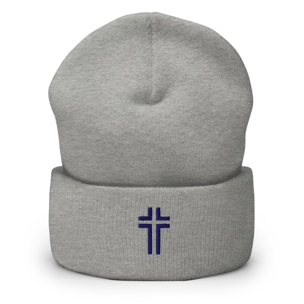 The Embroidered Cross Beanie | Apostles Unlimited