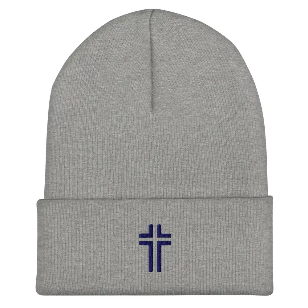 The Embroidered Cross Beanie | Apostles Unlimited