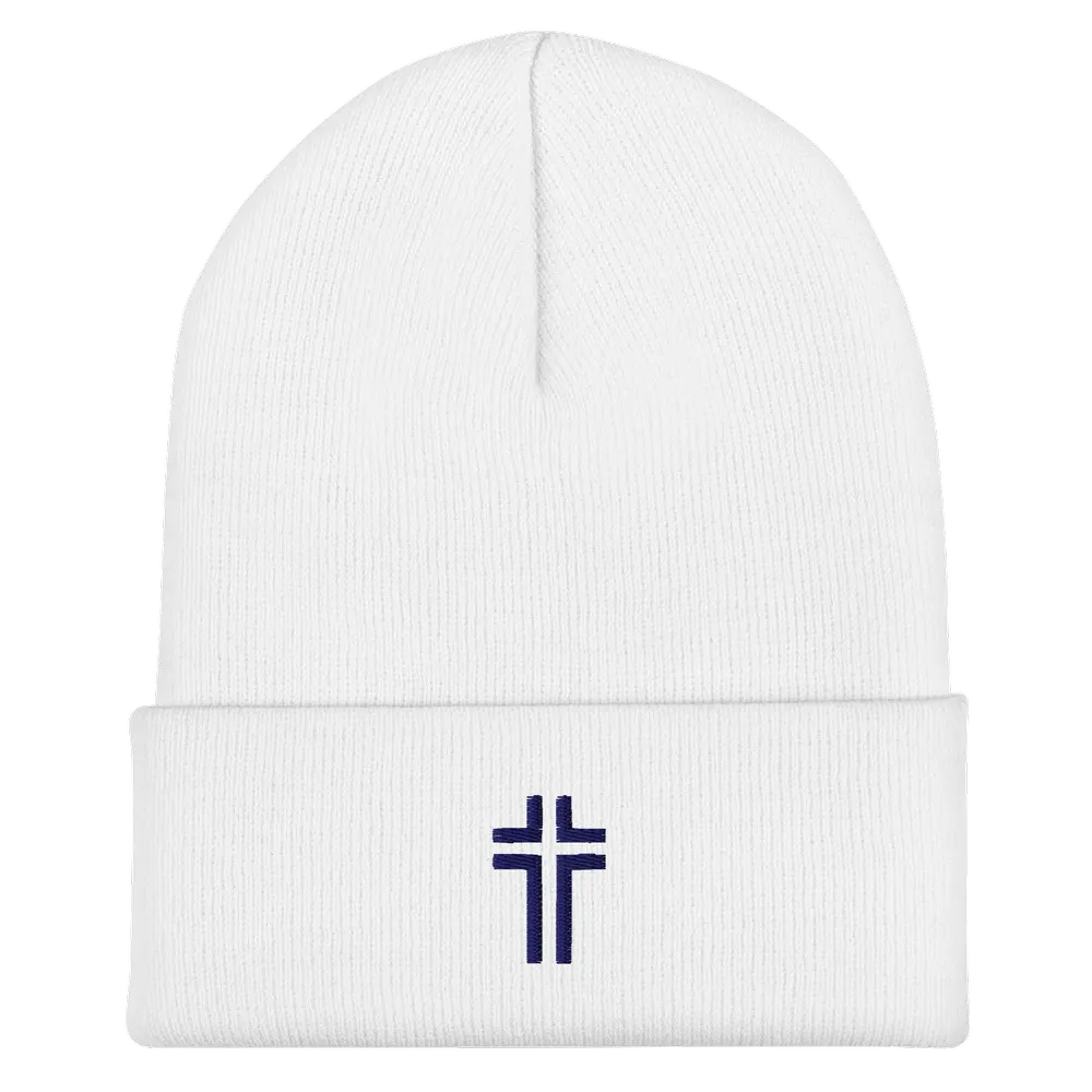 The Embroidered Cross Beanie | Apostles Unlimited