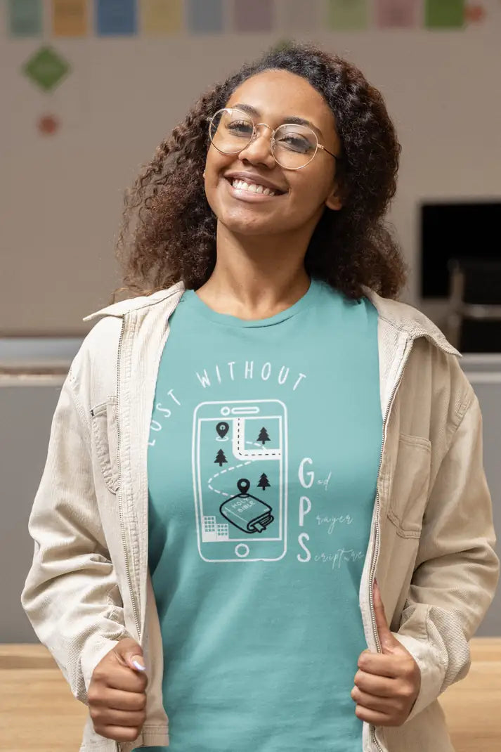 Women's Relaxed GPS (God Prayer Scripture) T-Shirt | Christian Clothing | Faith-Based Apparel