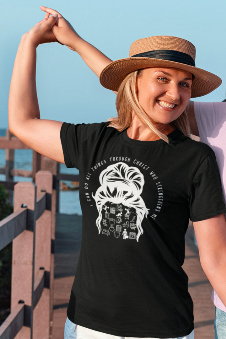 Women’s “Mom Can Do All Things” T-Shirt: Wear Faith, Save Lives (Limited Edition)