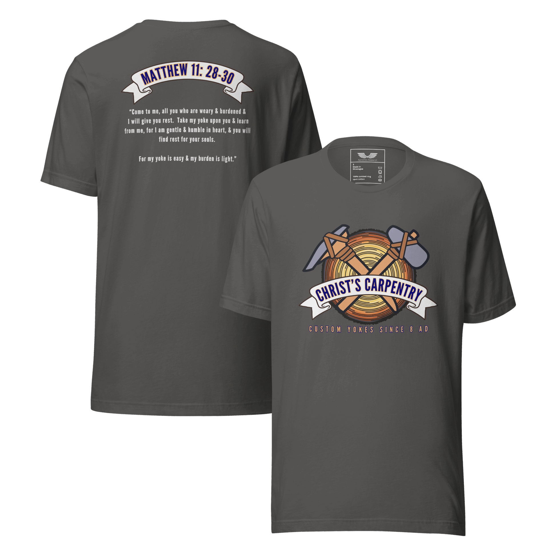 Christ’s Carpentry T-Shirt | Christian Clothing | Faith-Based Apparel (Limited Edition)
