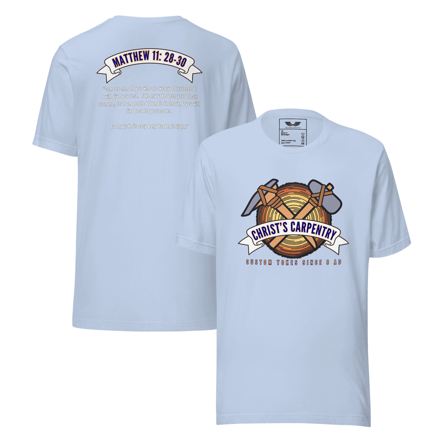 Christ’s Carpentry T-Shirt | Christian Clothing | Faith-Based Apparel (Limited Edition)