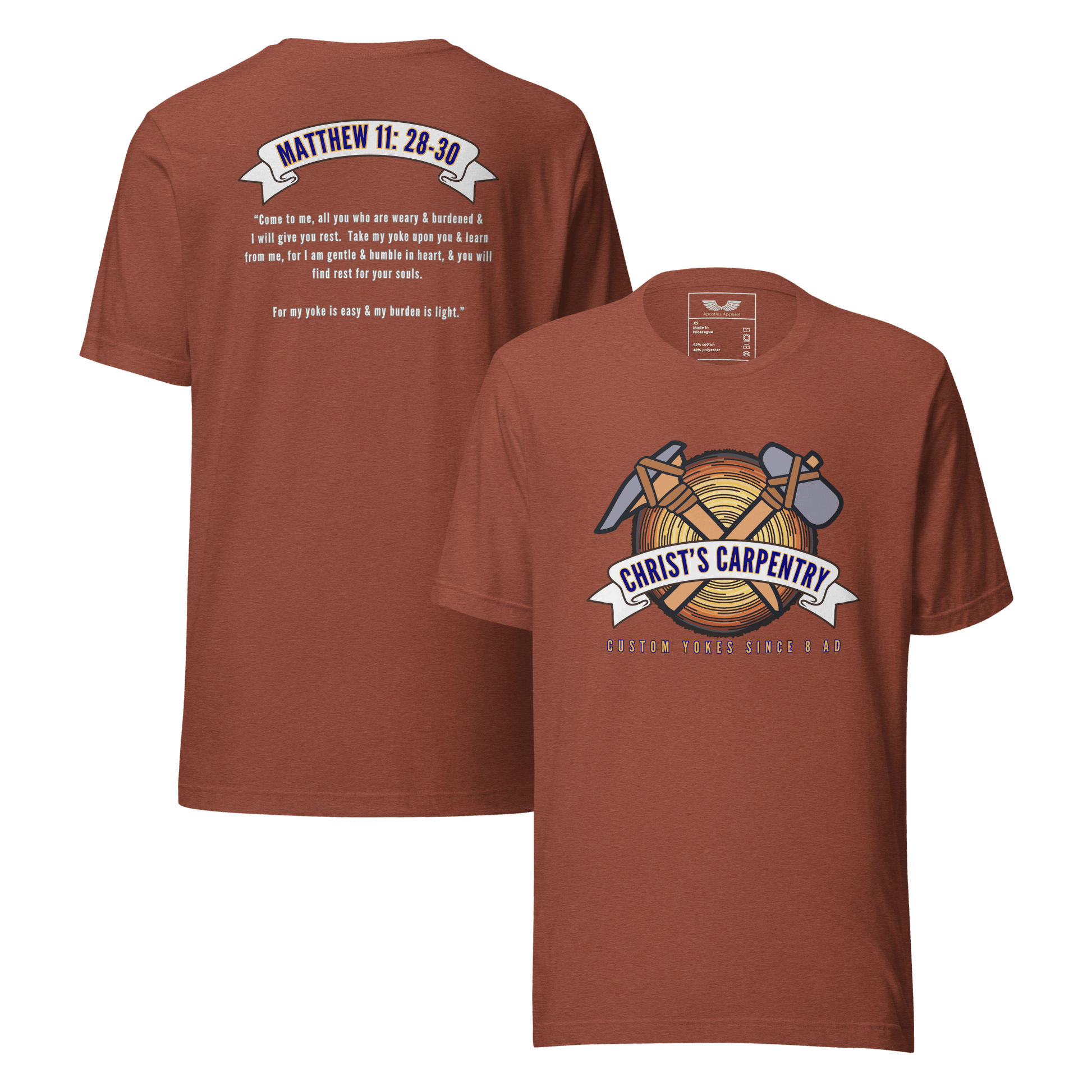 Christ’s Carpentry T-Shirt | Christian Clothing | Faith-Based Apparel (Limited Edition)
