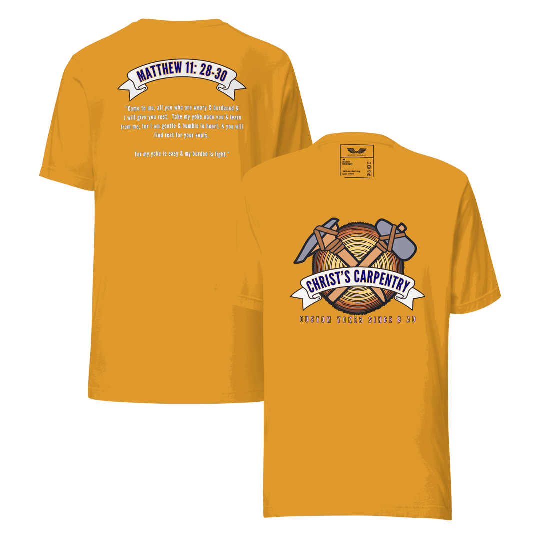 Christ’s Carpentry T-Shirt | Christian Clothing | Faith-Based Apparel (Limited Edition)