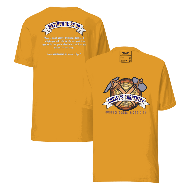 Christ’s Carpentry T-Shirt | Christian Clothing | Faith-Based Apparel (Limited Edition)