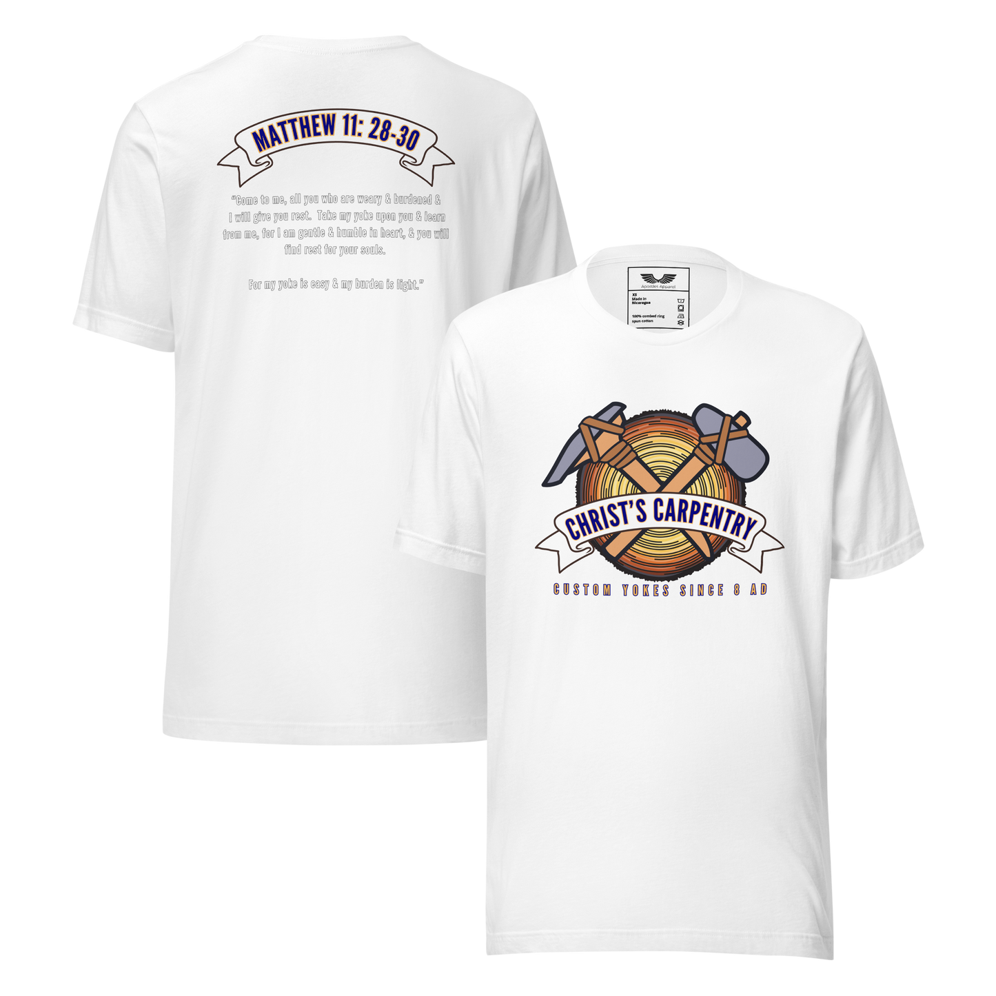 Christ’s Carpentry T-Shirt | Christian Clothing | Faith-Based Apparel (Limited Edition)