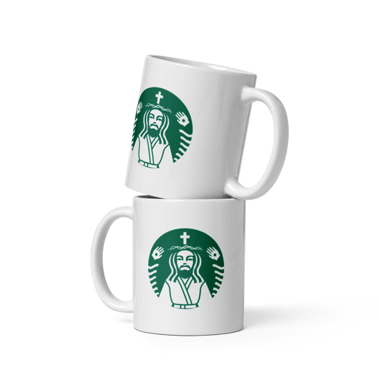 Coffee Jesus Mug - Premium Ceramic Christian Coffee Mug (11oz, 15oz, 20oz) | Apostles Unlimited