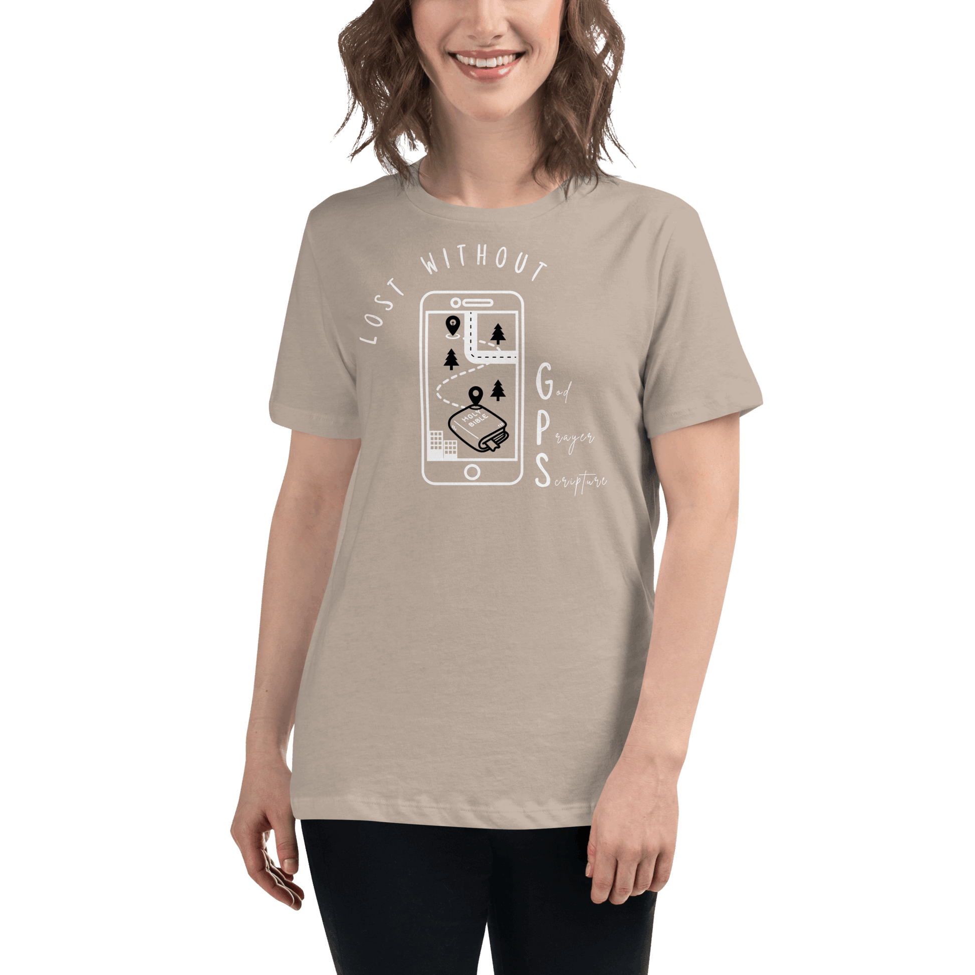 Women's Relaxed GPS (God Prayer Scripture) T-Shirt | Christian Clothing | Faith-Based Apparel