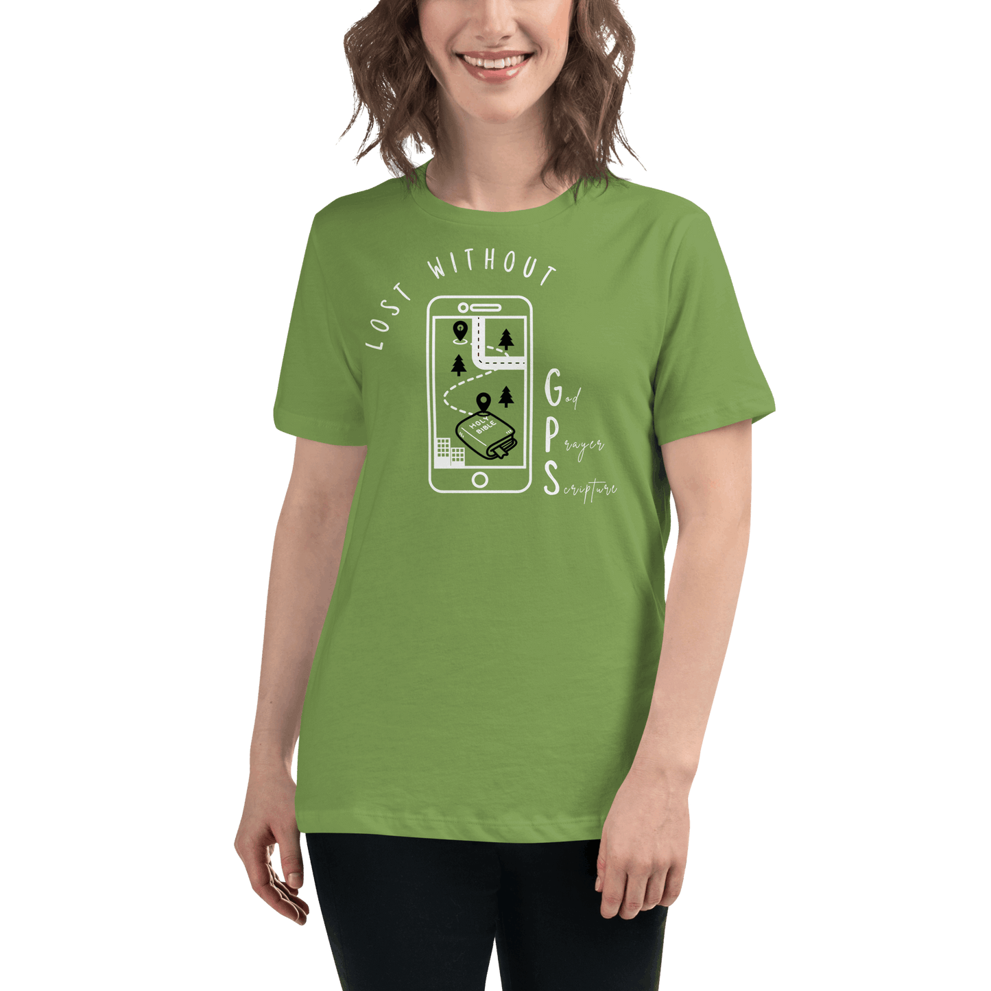 Women's Relaxed GPS (God Prayer Scripture) T-Shirt | Christian Clothing | Faith-Based Apparel