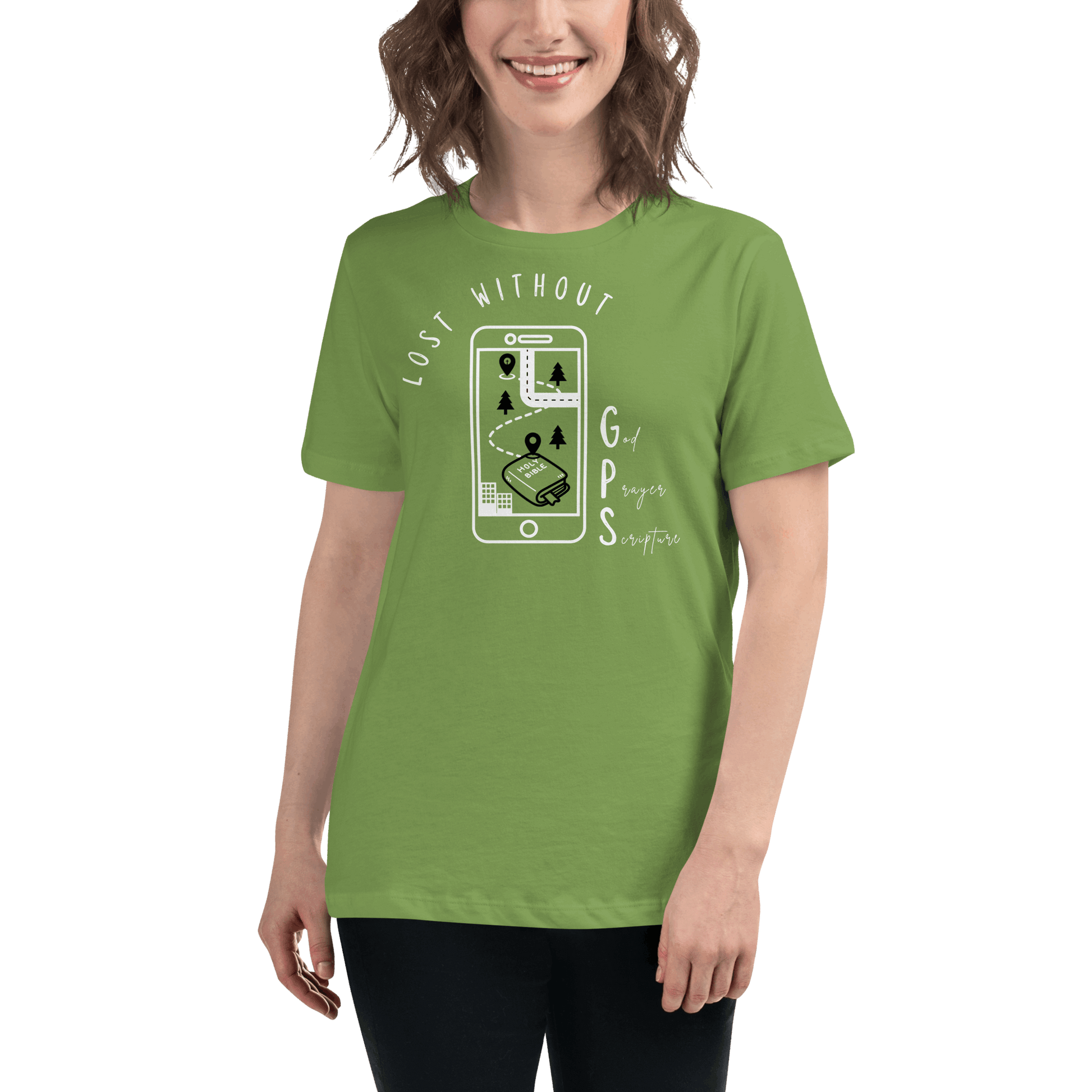 Women's Relaxed GPS (God Prayer Scripture) T-Shirt | Christian Clothing | Faith-Based Apparel